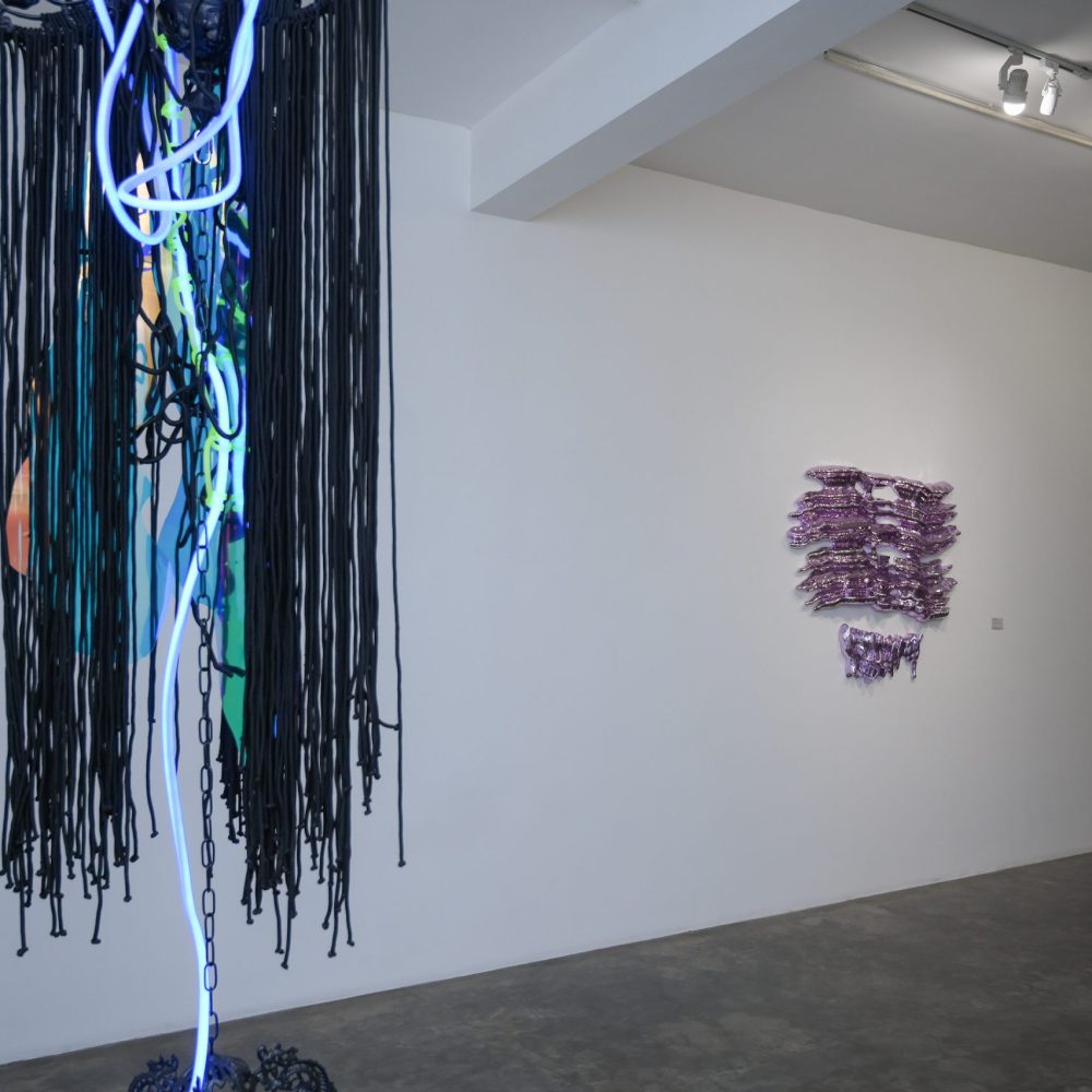 2024 | Ruang Fana : Dinamika 14 | pvc, braided rope, alumunium, led